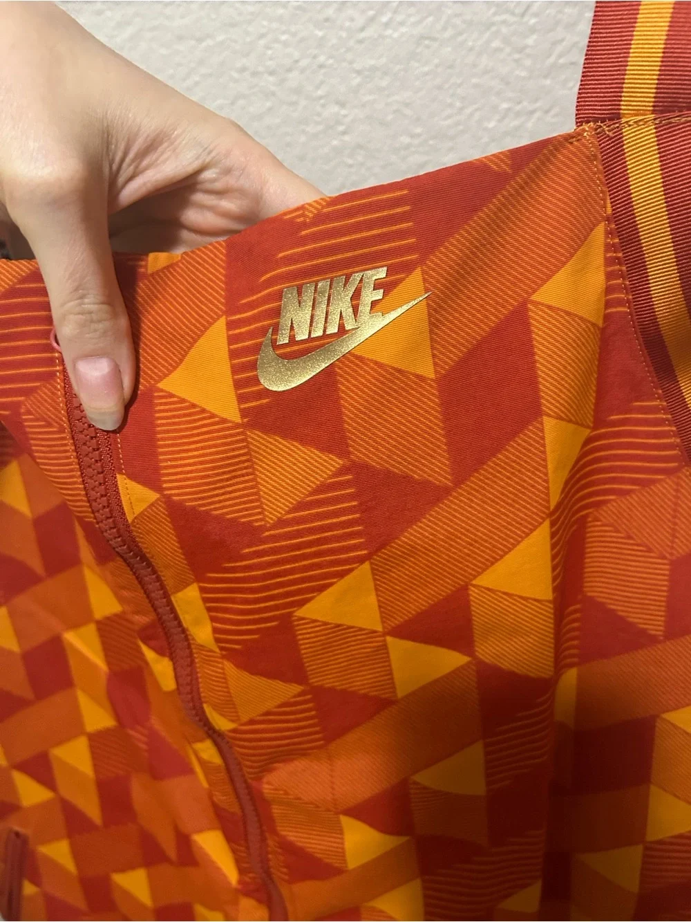 Nike x Serena Williams Design Crew Tennis Jumpsuit Cinnabar/Gold Geometric L